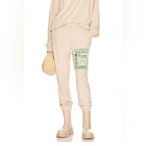 Boys Lie Revolve Love Hurts Terry Sweatpants Green Graphics Sz XS in Sand